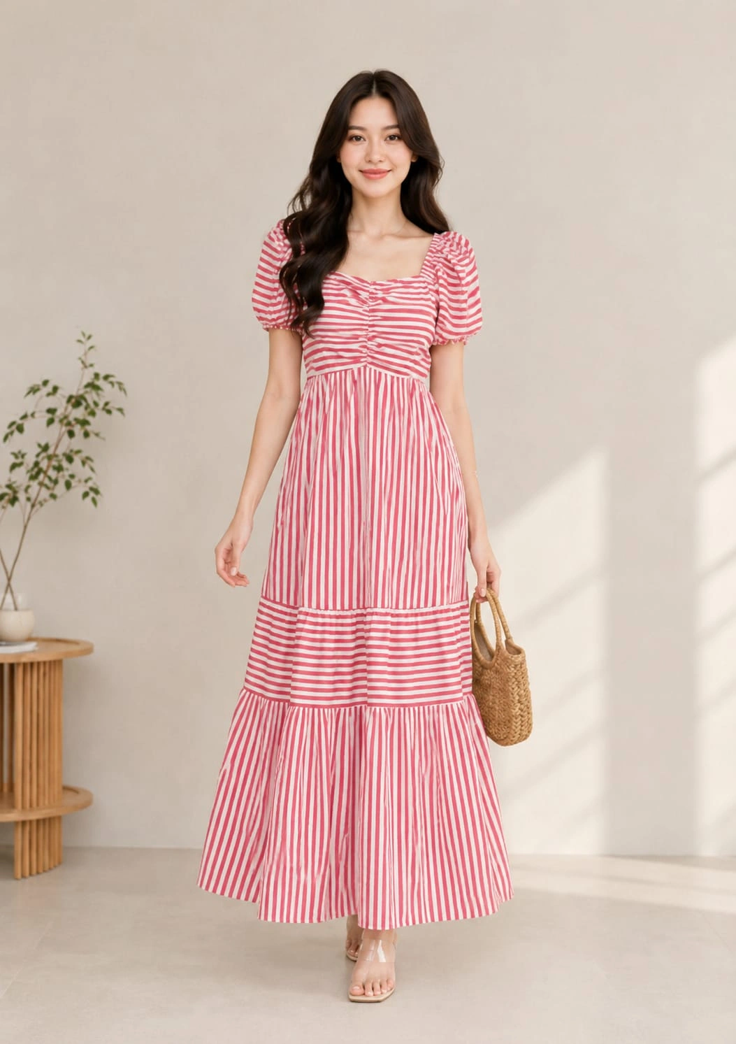 Red Striped Tiered 1 piss