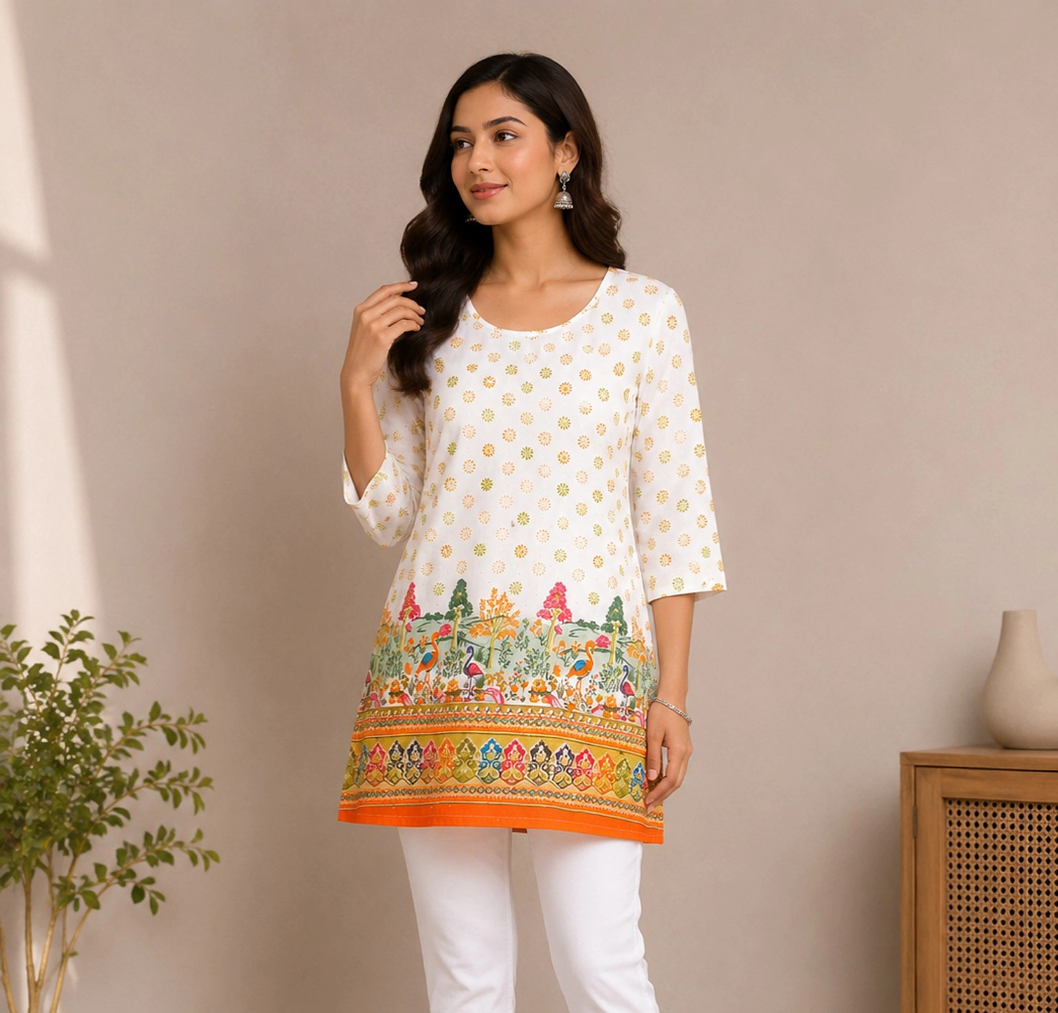 Peacock Short Kurti