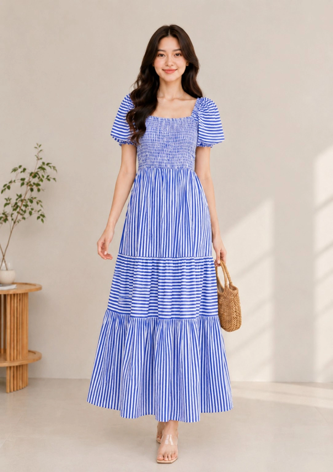 Blue Striped Tiered 1 Piss