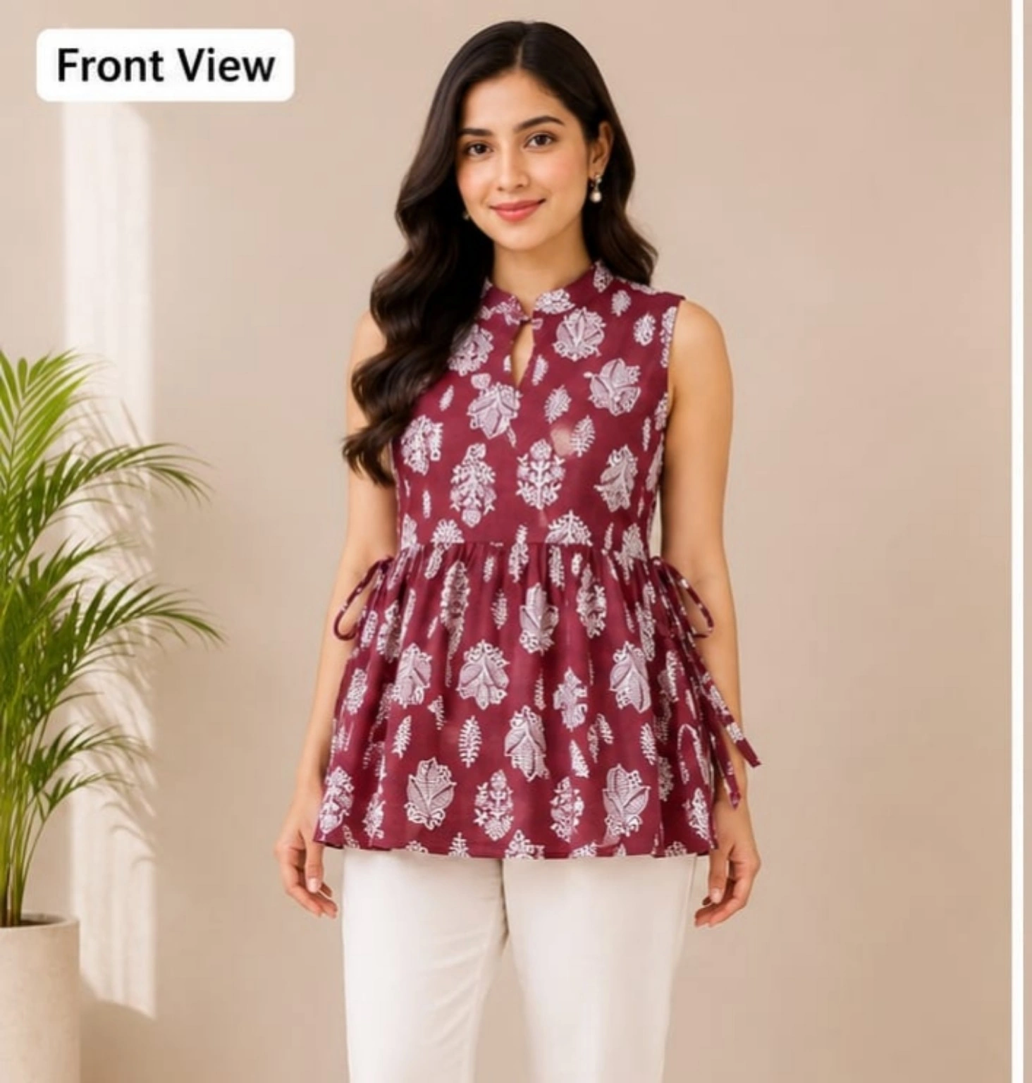 Maroon Short Kurti
